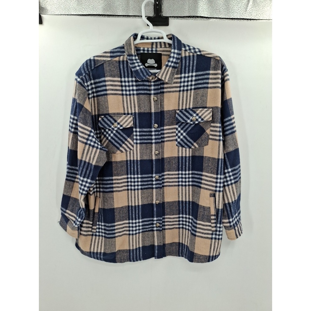 Winston Heavy Flannel Shirt With Side Pockets Mens XXL‎